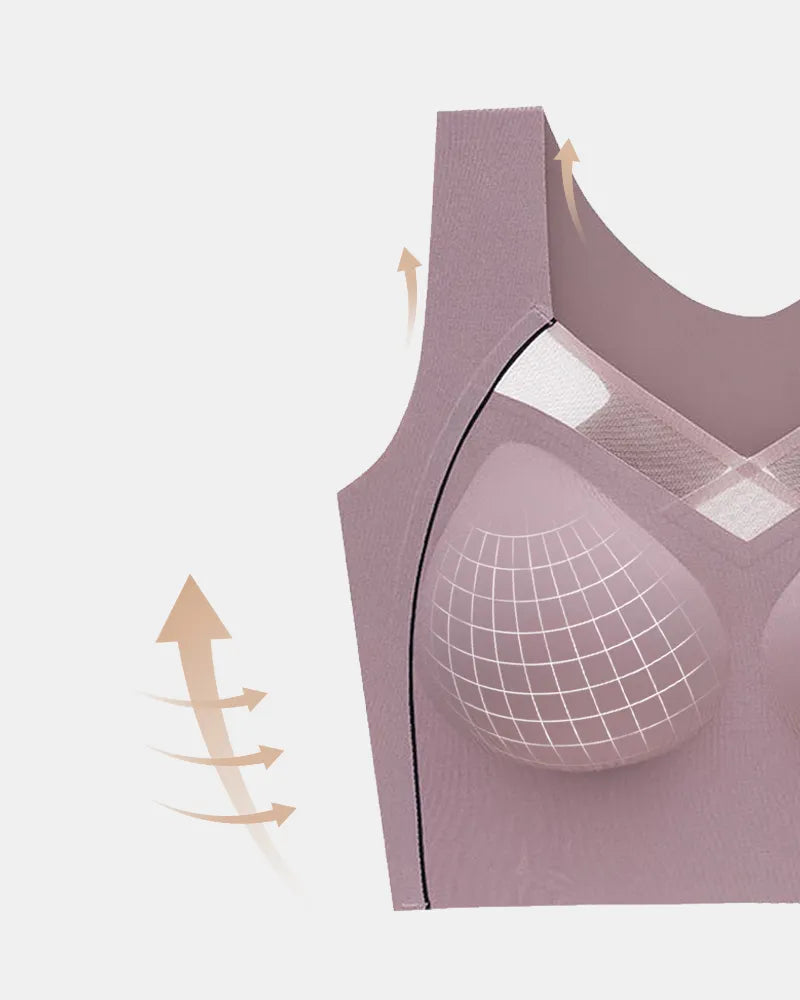 Cross Back Wireless Bra with Posture Lift