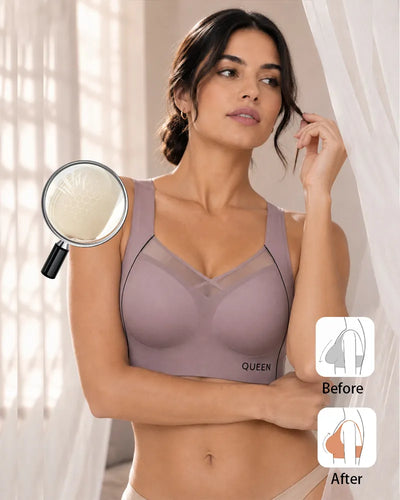 Cross Back Wireless Bra with Posture Lift