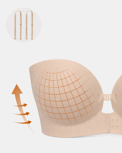Front Closure Push Up Bra with Lift