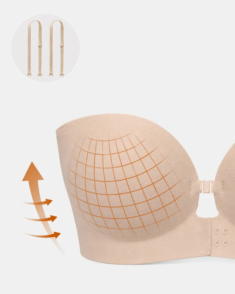 Front Closure Push Up Bra with Lift