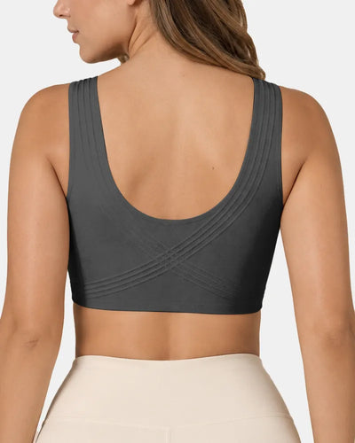 Front Zipper Jelly Bra with Back Smoothing
