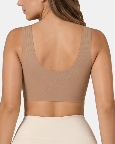Front Zipper Jelly Bra with Back Smoothing