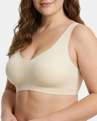 Women's Holiday Special Red Wireless Jelly T-Shirt Bra - Beige - Soft Intention-1