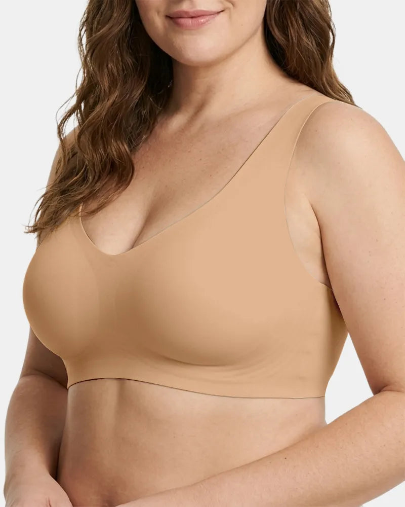 Women's Holiday Special Red Wireless Jelly T-Shirt Bra - Dark Nude - Soft Intention-1