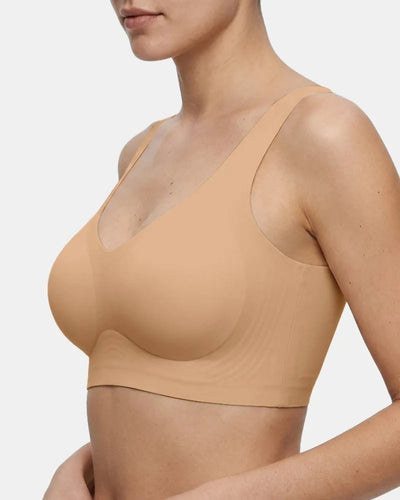 Women's Holiday Special Red Wireless Jelly T-Shirt Bra - Dark Nude - Soft Intention-2