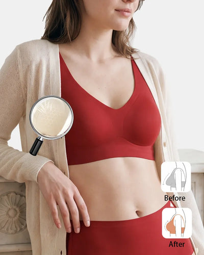 Women's Holiday Special Red Wireless Jelly T-Shirt Bra - Soft Intention-Details-3