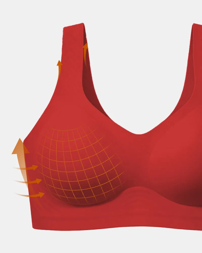 Women's Holiday Special Red Wireless Jelly T-Shirt Bra - Soft Intention-Details-7