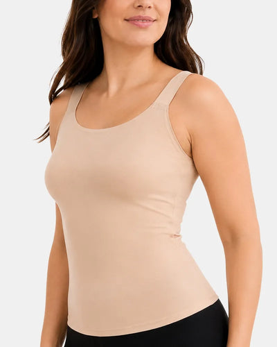Women's Inout Plus Size Built-In Bra Cami - Beige - Soft Intention-1