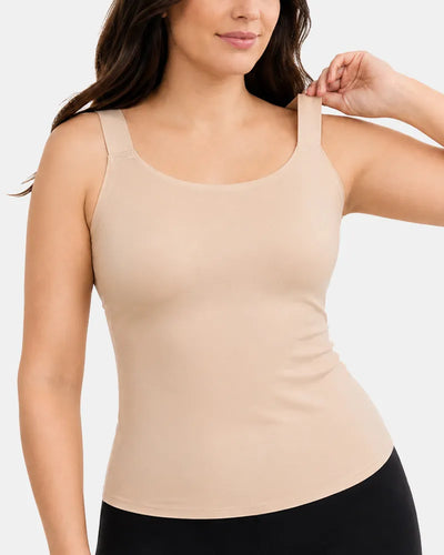 Women's Inout Plus Size Built-In Bra Cami - Beige - Soft Intention-3