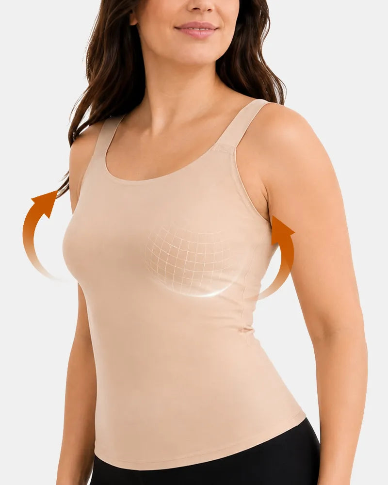 Women's Inout Plus Size Built-In Bra Cami - Soft Intention-Details-2