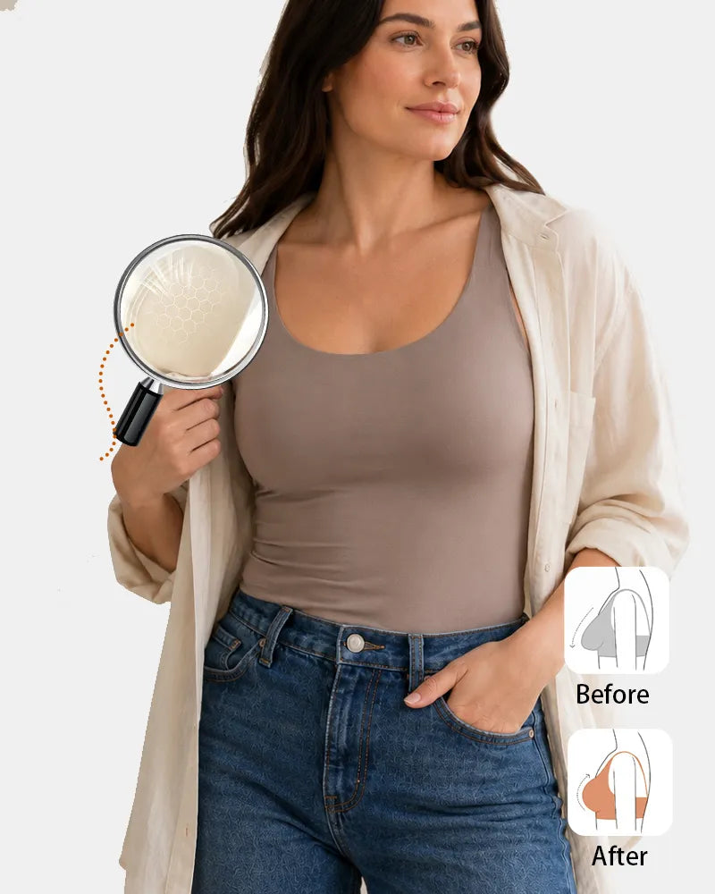 Women's Inout Plus Size Built-In Bra Cami - Soft Intention-Details-8