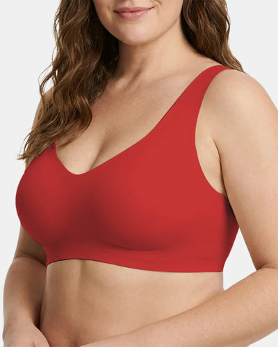 Women's Jelly T-Shirt Bra Wireless - Crimson - Soft Intention-3