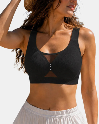 Keyhole Wireless Bra with Jelly Support