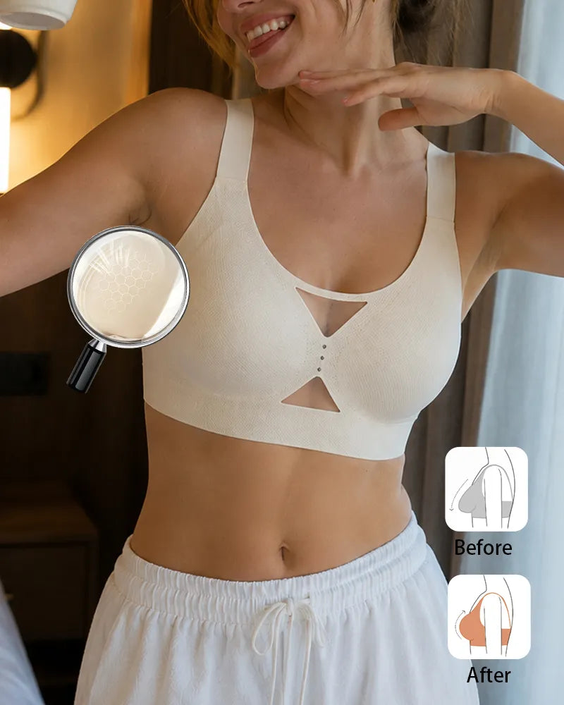 Keyhole Wireless Bra with Jelly Support