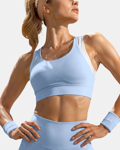 Layered Sports Bra with Adjustable Back Closure