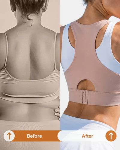 Layered Sports Bra with Adjustable Back Closure