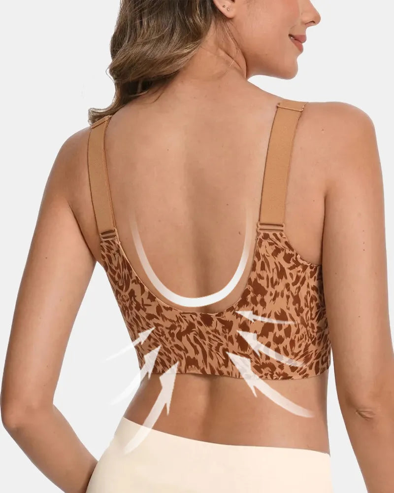 Women's Leopard Print Wireless Support Bra - Soft Intention-Details-4