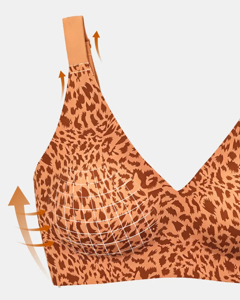 Women's Leopard Print Wireless Support Bra - Soft Intention-Details-6