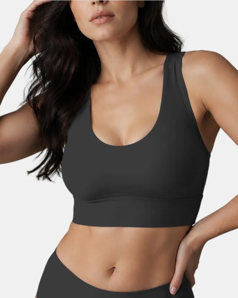 Mesh Sports Bra with Side Smoothing