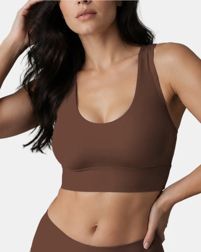 Mesh Sports Bra with Side Smoothing