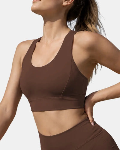 Mesh Sports Bra with Side Smoothing