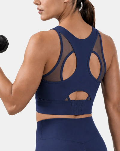 Mesh Sports Bra with Side Smoothing