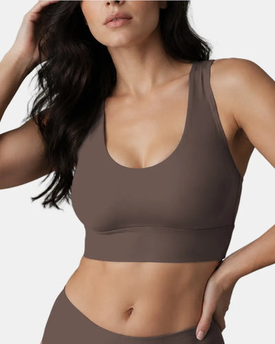 Mesh Sports Bra with Side Smoothing