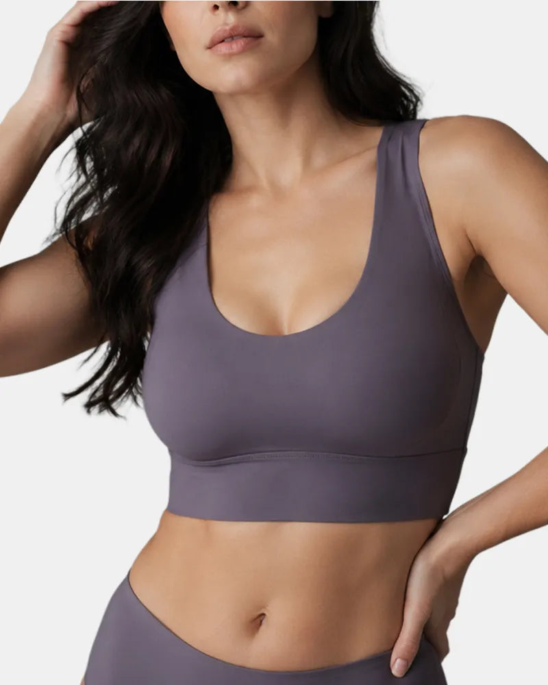 Mesh Sports Bra with Side Smoothing
