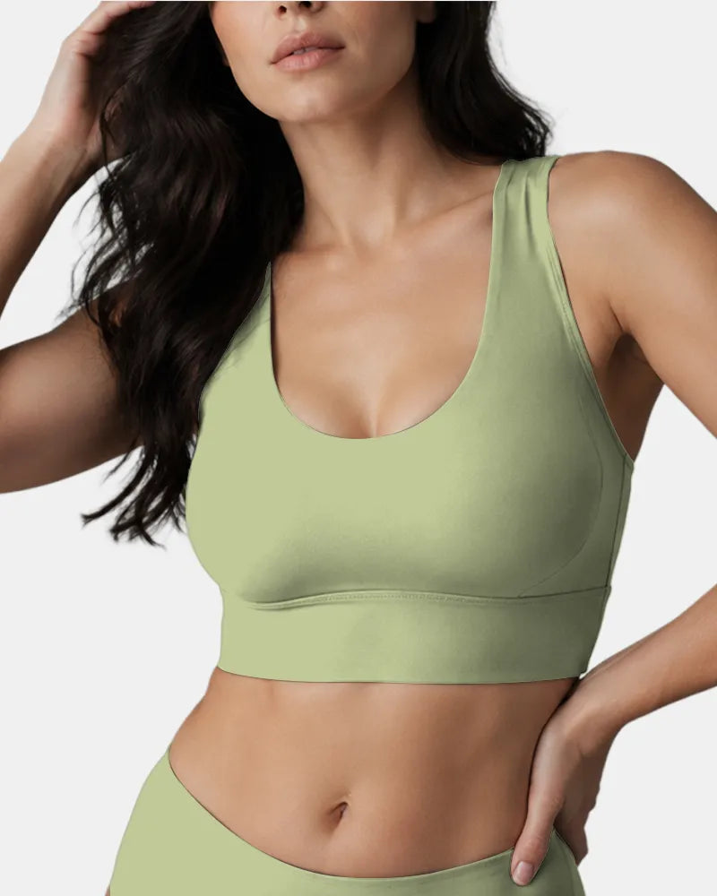 Mesh Sports Bra with Side Smoothing
