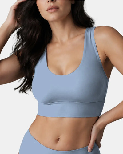 Mesh Sports Bra with Side Smoothing