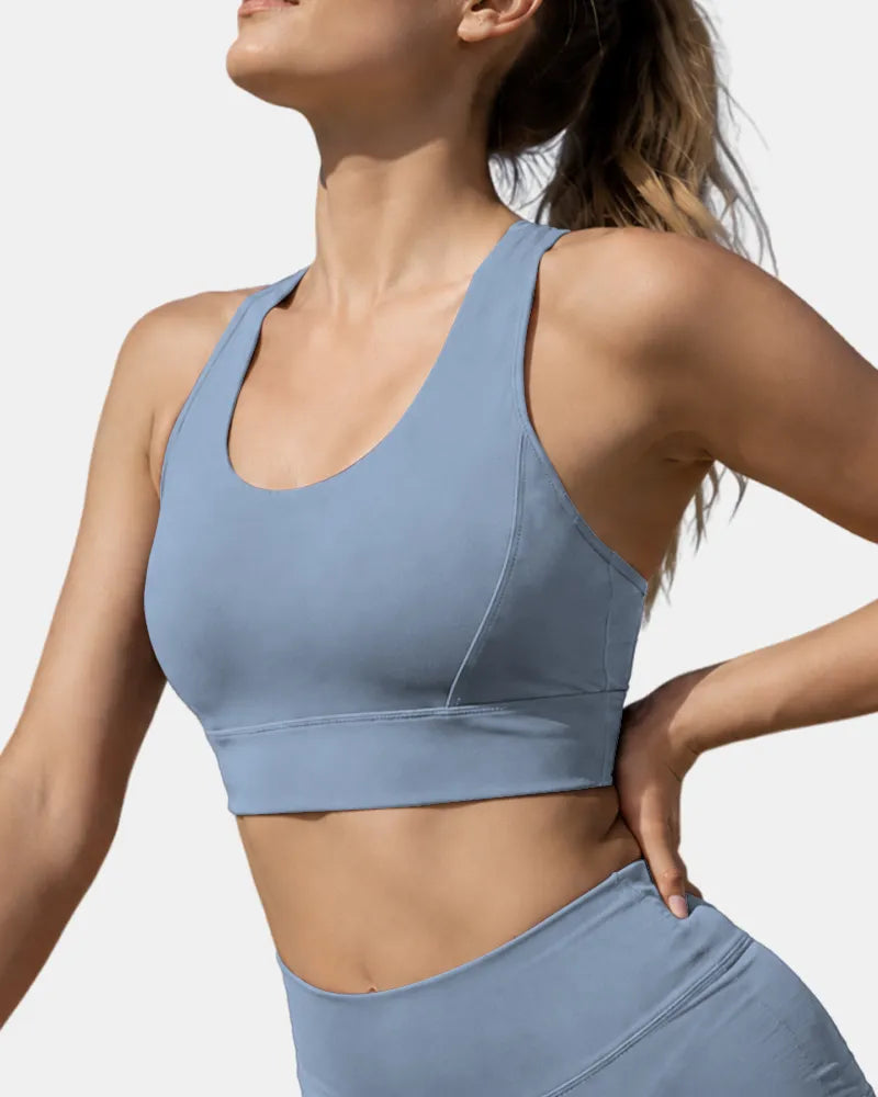 Mesh Sports Bra with Side Smoothing