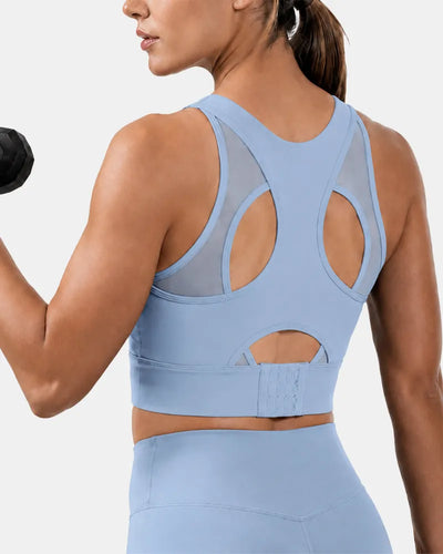 Mesh Sports Bra with Side Smoothing
