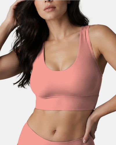 Mesh Sports Bra with Side Smoothing