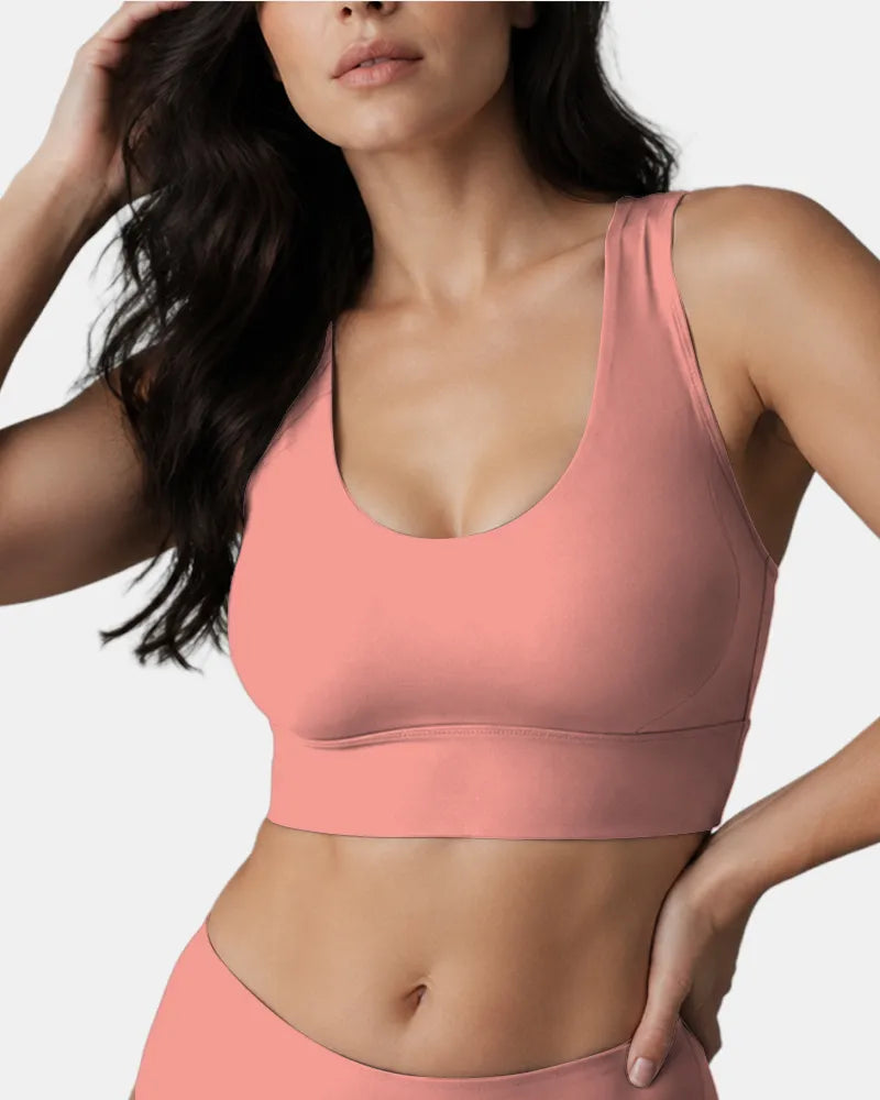 Mesh Sports Bra with Side Smoothing
