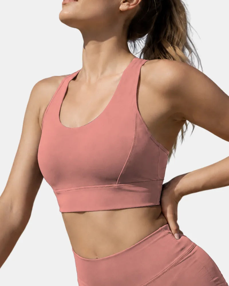 Mesh Sports Bra with Side Smoothing