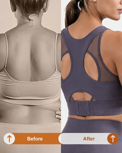 Mesh Sports Bra with Side Smoothing