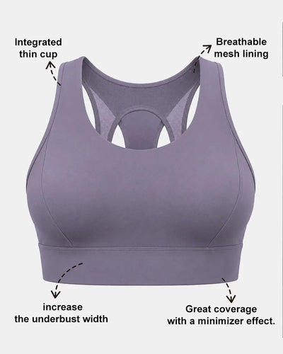 Mesh Sports Bra with Side Smoothing