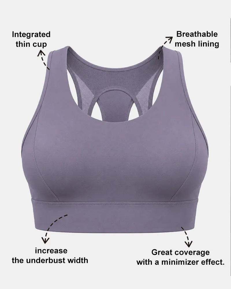 Mesh Sports Bra with Side Smoothing