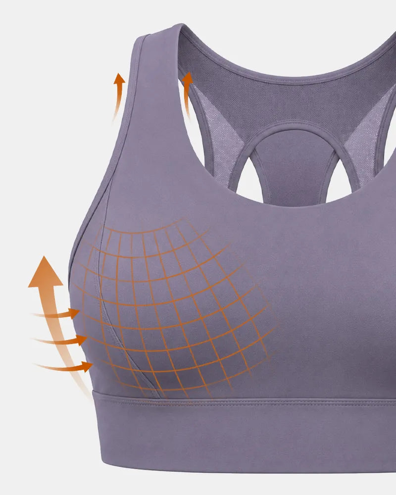 Mesh Sports Bra with Side Smoothing