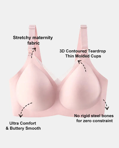 Mesh Trim Nursing Bra with Back Smoothing