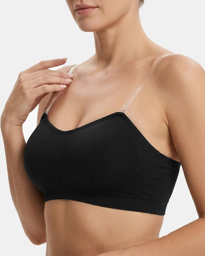 Women's Non-Slip Invisible Lifting Seamless Strapless Bra - Black - Soft Intention-3