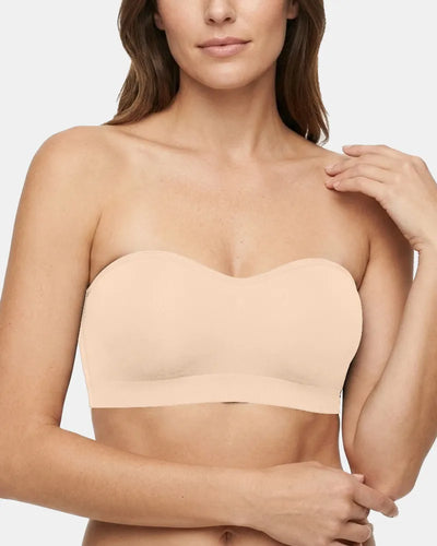 Women's Non-Slip Invisible Lifting Seamless Strapless Bra - Nude - Soft Intention-1