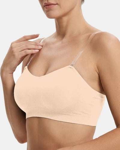 Women's Non-Slip Invisible Lifting Seamless Strapless Bra - Nude - Soft Intention-2