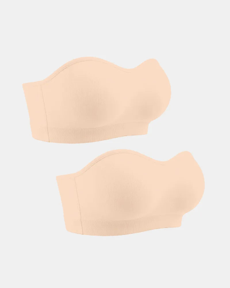 Women's Non-Slip Invisible Lifting Seamless Strapless Bra - Pack 2 - Soft Intention