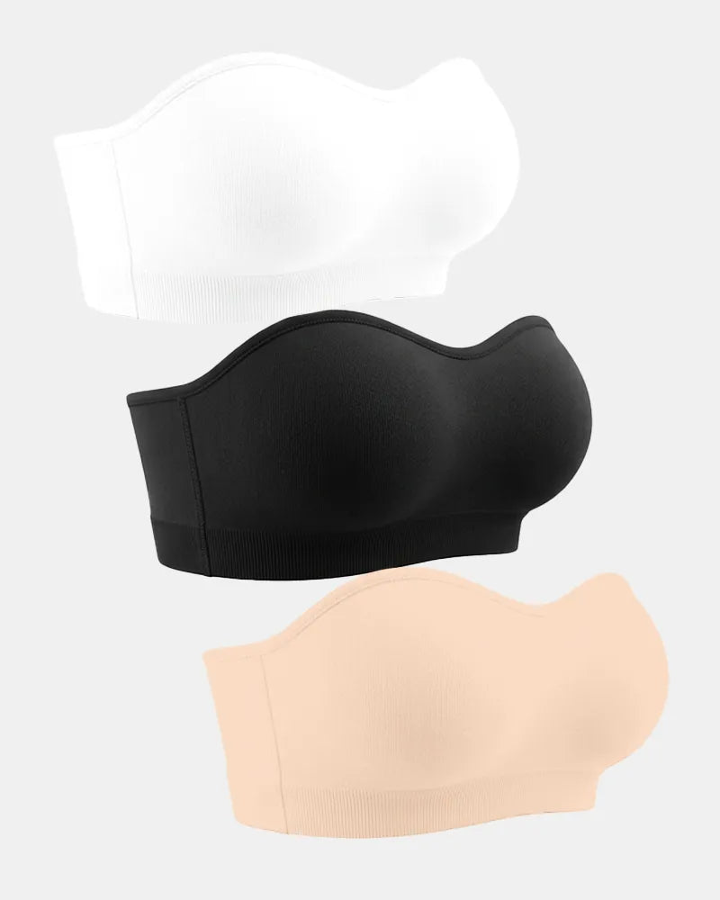 Women's Non-Slip Invisible Lifting Seamless Strapless Bra - Pack 7 - Soft Intention