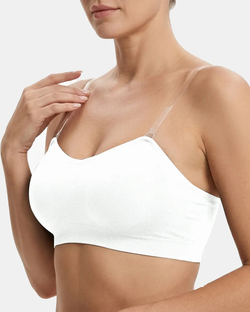 Women's Non-Slip Invisible Lifting Seamless Strapless Bra - White - Soft Intention-2