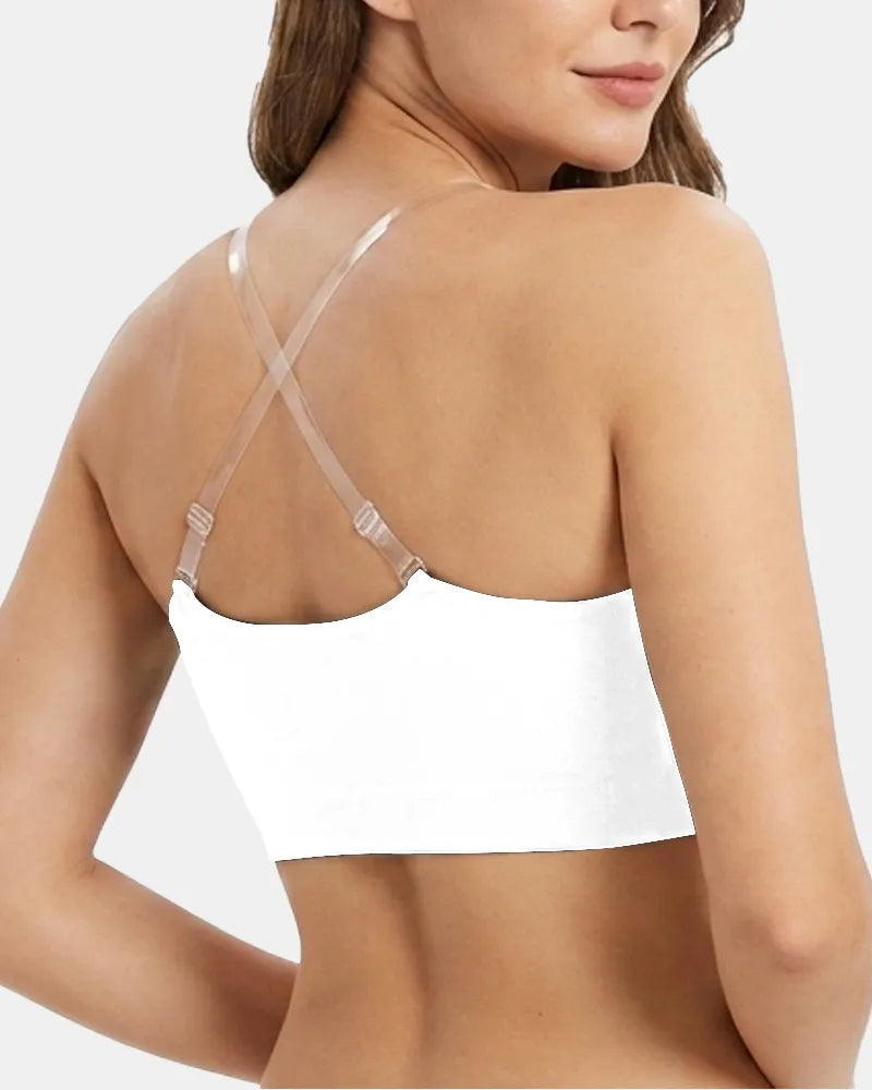 Women's Non-Slip Invisible Lifting Seamless Strapless Bra - White - Soft Intention-3