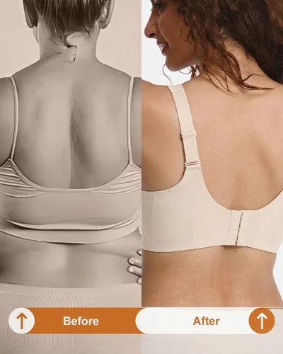 Women's Plus Size V-Neck Wireless Bra - Soft Intention-Details-8