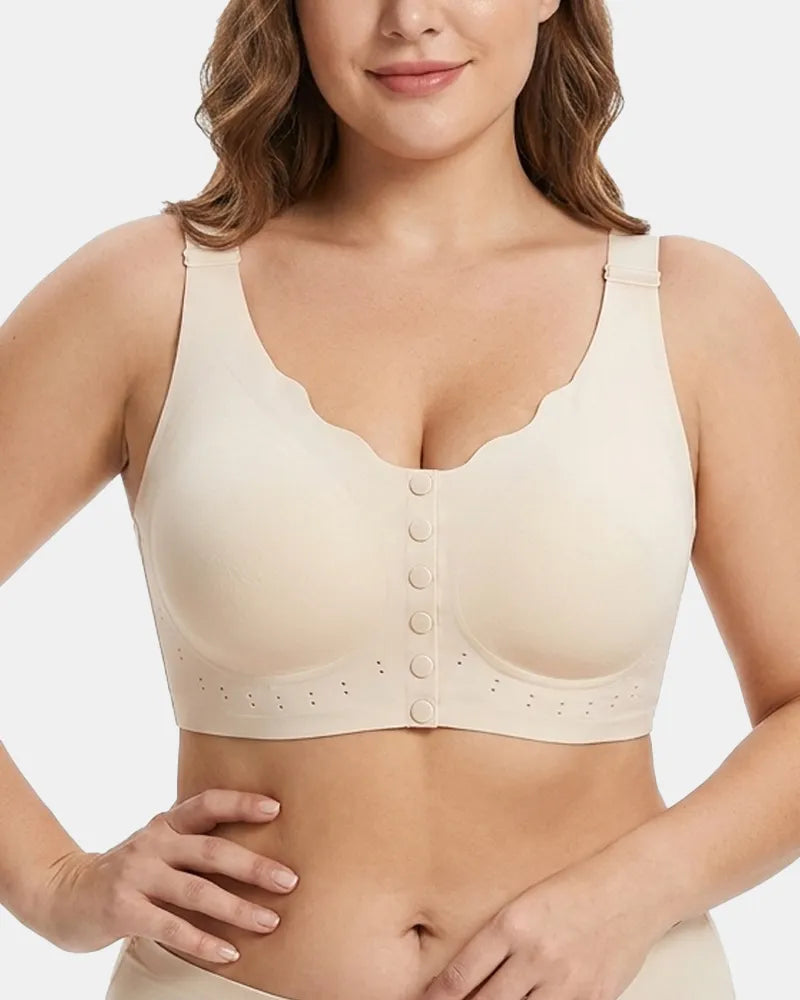 Plus Size Comfort Wireless Front-Close Bra