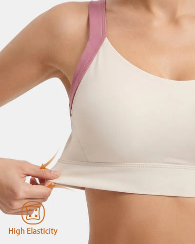 Cross Back Sports Bra with Side Smoothing